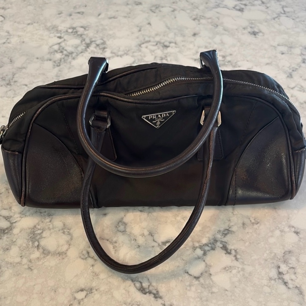 Prada Nylon/Leather Trim Tessuto Bag